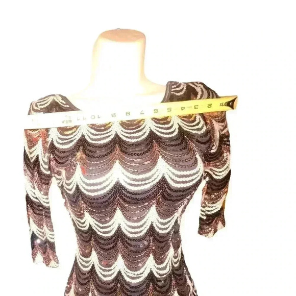 Gold Black & Brinze Sequin Dress- BEAUTIFUL❤️ - Picture 12 of 16